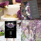 Donkere esthetische gothische bruidsboeket kaart