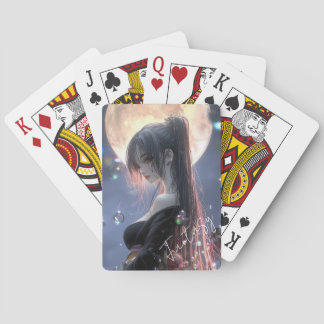 Donkere fantasie meisje / Esthetisch Pokerkaarten
