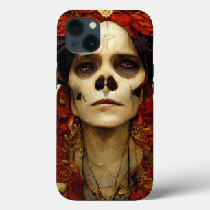 Donkere Fantasy Gothic Skull Woman 3 iPhone 13 Hoesje