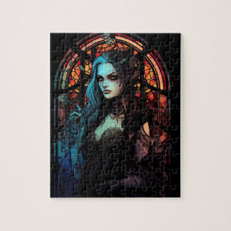 Donkere Fantasy Gothic Skull Woman Legpuzzel