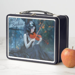 Donkere Fantasy Gotische Violiste in Moonlit Garde