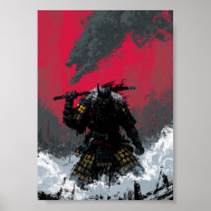 Donkere Fantasy Samurai Poster