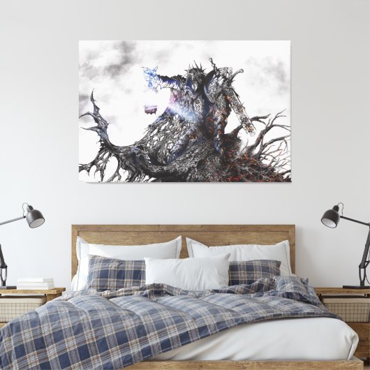 Donkere fantasykunst canvas afdruk (Insitu (Slaapkamer))