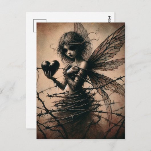 donkere fee briefkaart (Voorkant / Achterkant)