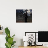Donkere fegel in het moonlicht poster (Thuiskantoor)