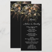 Donkere Floral Menu (Voorkant / Achterkant)
