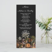 Donkere Floral Menu (Staand voorkant)
