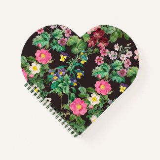 Donkere Floral Notitieboek