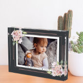 Donkere Floral op zwart | Moederdag fotoblok