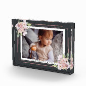 Donkere Floral op zwart | Moederdag fotoblok (Rechts)