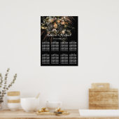 Donkere Floral Poster (Keuken)