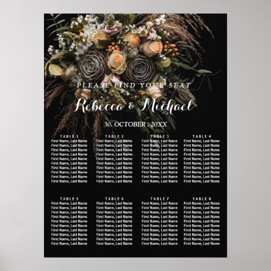 Donkere Floral Poster (Voorkant)