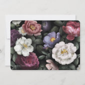 Donkere Florals Modern Bridal Shower Kaart (Achterkant)