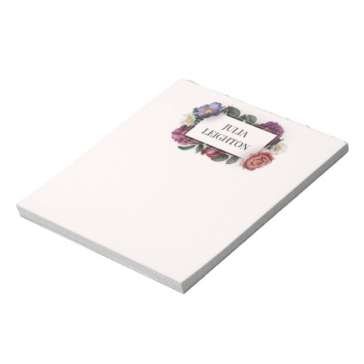 Donkere Florals Notitieblok (Gedraaid)