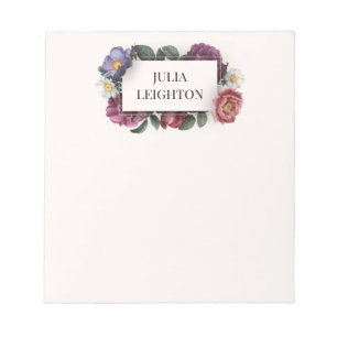 Donkere Florals Notitieblok