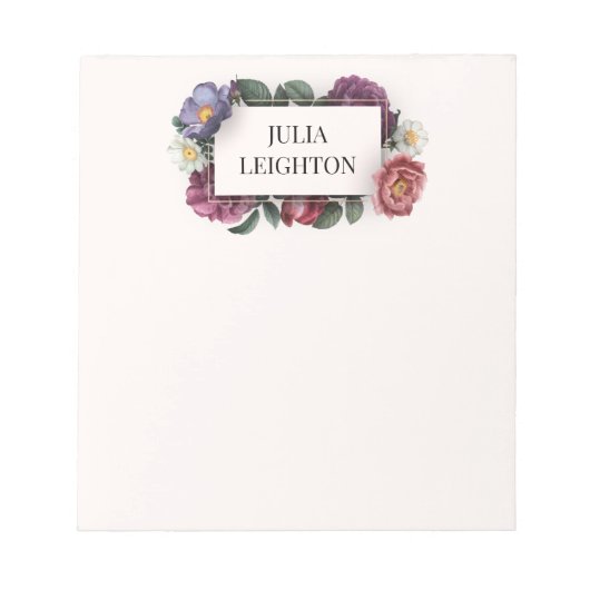 Donkere Florals Notitieblok (Voorkant)