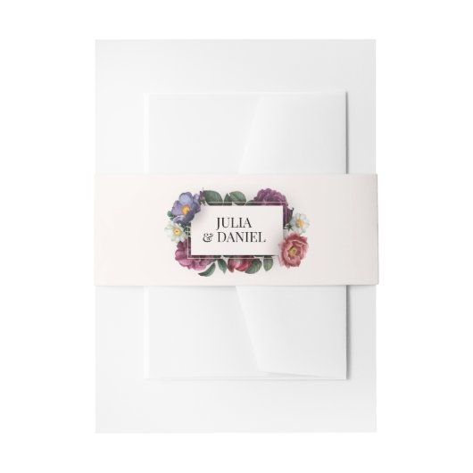 Donkere Florals Uitnodigingen Wikkel (Voorkant Voorbeeld)