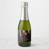 Donkere foto | De datum opslaan | Mini-flesetiket  Sparkling Wijnetiket (Voorkant)