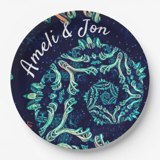 Donkere fractal elegance bord (Voorkant)