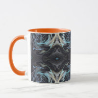 Donkere Galaxy Blauwe Gouden Marmer Vloeibare Kuns
