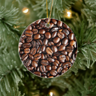 Donkere gebrande koffiebonen keramisch ornament