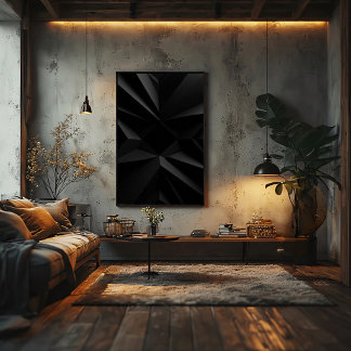 Donkere Geometrische Minimalistische Abstracte Canvas Afdruk