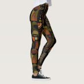 Donkere geometrische patroon uit het midden van de leggings (Rechts)
