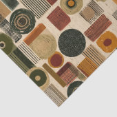 Donkere geometrische patroon uit het midden van de tissuepapier (Detail)