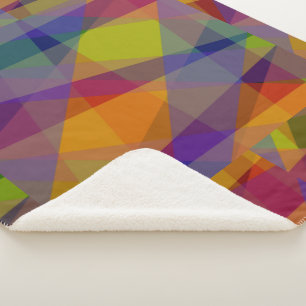 Donkere geometrische Sherpa-deken Sherpa Deken