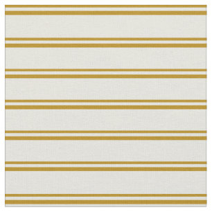 Donkere Goldenrod en beige Stripes Stof