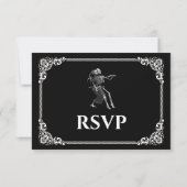 Donkere Goth Halloween Trouw RSVP Kaart (Achterkant)