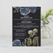 Donkere goth uitnodiging voor een halloween koppel (Staand voorkant)