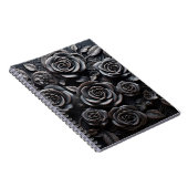 Donkere Gotische Boho Zwarte Rozen Bloemstuk Notitieboek (Rechterzijde)