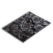 Donkere Gotische Boho Zwarte Rozen Bloemstuk Notitieboek (Linkerzijde)