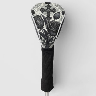 Donkere Gotische Roos Patroon (2) Golfheadcover