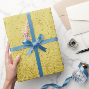 Donkere Gouden Nep Glitters Cadeaupapier
