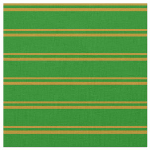 Donkere Gouden Rood & Groene Strepen/Lijnen Patroo Stof