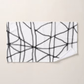 Donkere grijze en witte Abstracte keukenset Bad Handdoek (Handdoek)