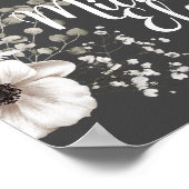 Donkere grijze en witte zwevende wand afdrukken poster (Hoek)