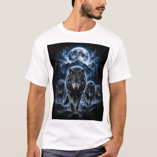 Donkere Grim Reaper Maan Fantasie T-Shirt