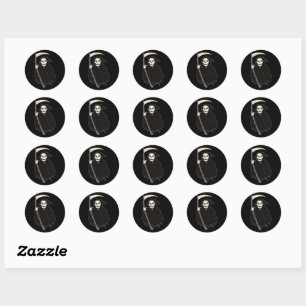 Donkere Grim Reaper Ronde Sticker