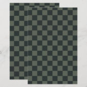 Donkere groene checkboard (Voorkant / Achterkant)