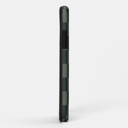 Donkere groene checkboard Case-Mate iPhone case (Achterkant/rechts)