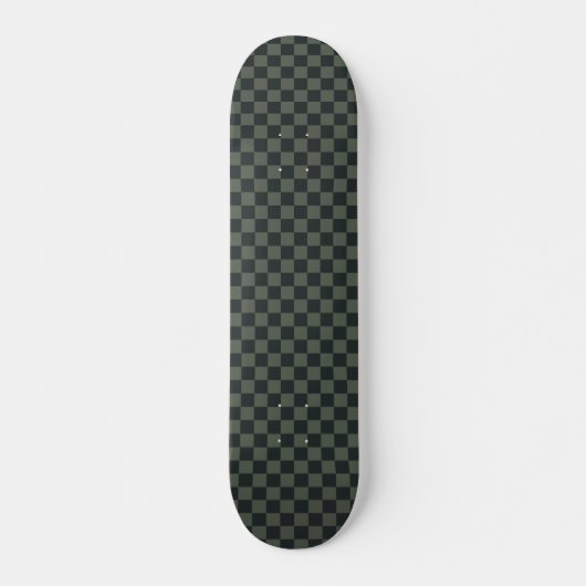 Donkere groene checkboard skateboard (Voorkant)
