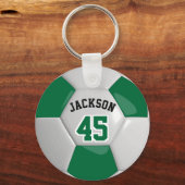 Donkere groene en witte Sleutelhanger van het Team (Voorkant)