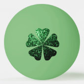 Donkere groene glitter sparkeert Shamrock Clover Pingpongballen (Voorkant)