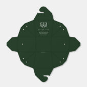 Donkere groene JD Law Scales+Laurel Afstuderen Bedankdoosjes (Uitgevouwen)