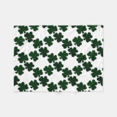 Donkere groene shamrocks fleece deken (Voorkant (Horizontaal))