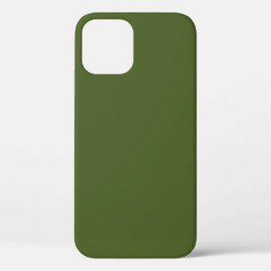 Donkere, groene, stevige kleur iPhone 12 hoesje
