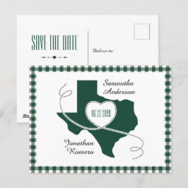 Donkere groene Texas Curling Ribbon Sparen de Datu Briefkaart